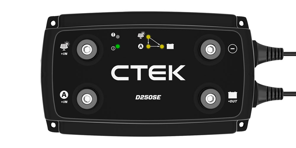 CTEK D250SA для зарядки аккумуляторов на борту авто или катера от генератора или солнечной панели без 220 вольт